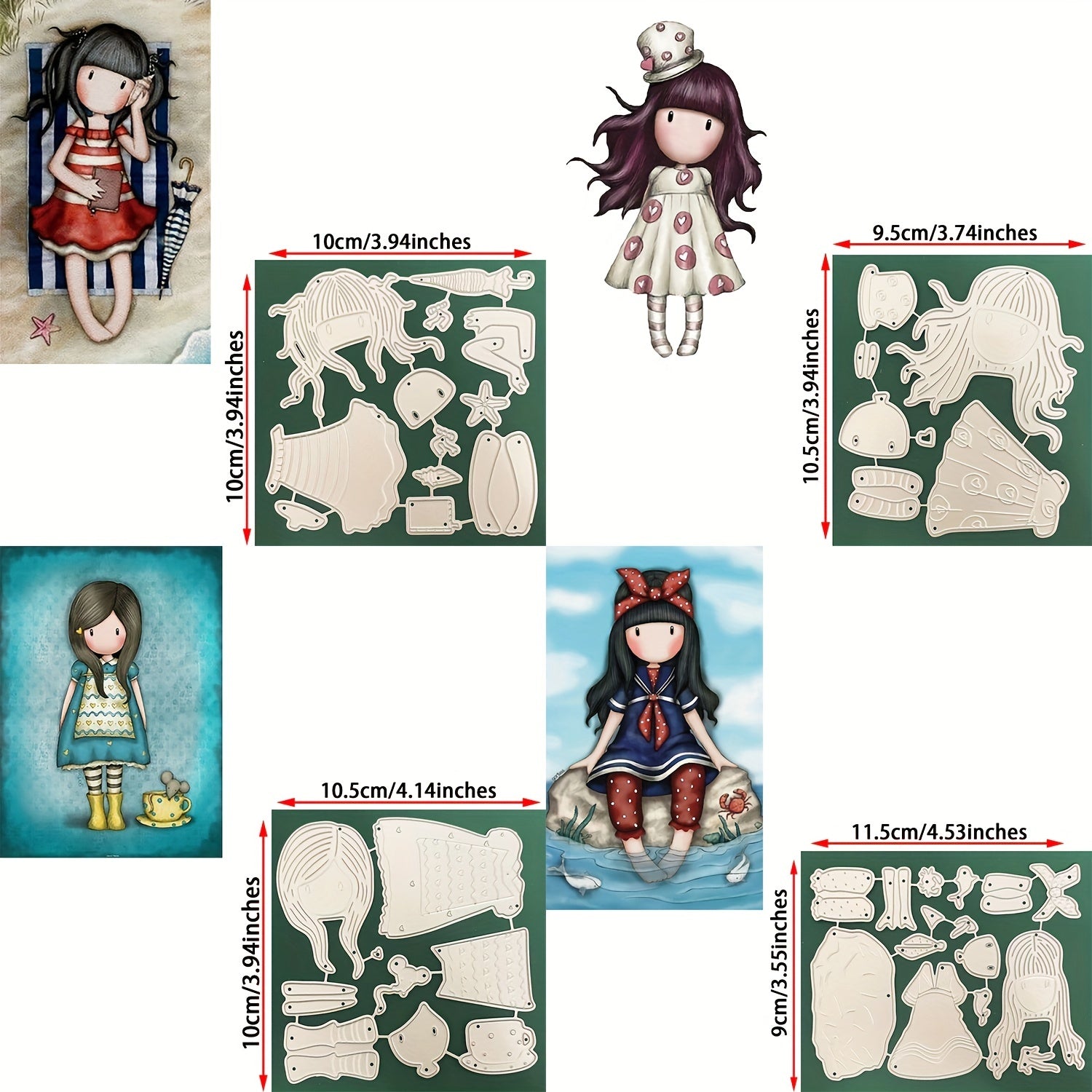 Creative Princess Girl Metal Cutting Dies for DIY Scrapbooking