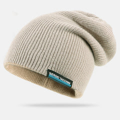 Winter Soft Beanie Hat Solid Warm Double Sided Wearable Unisex