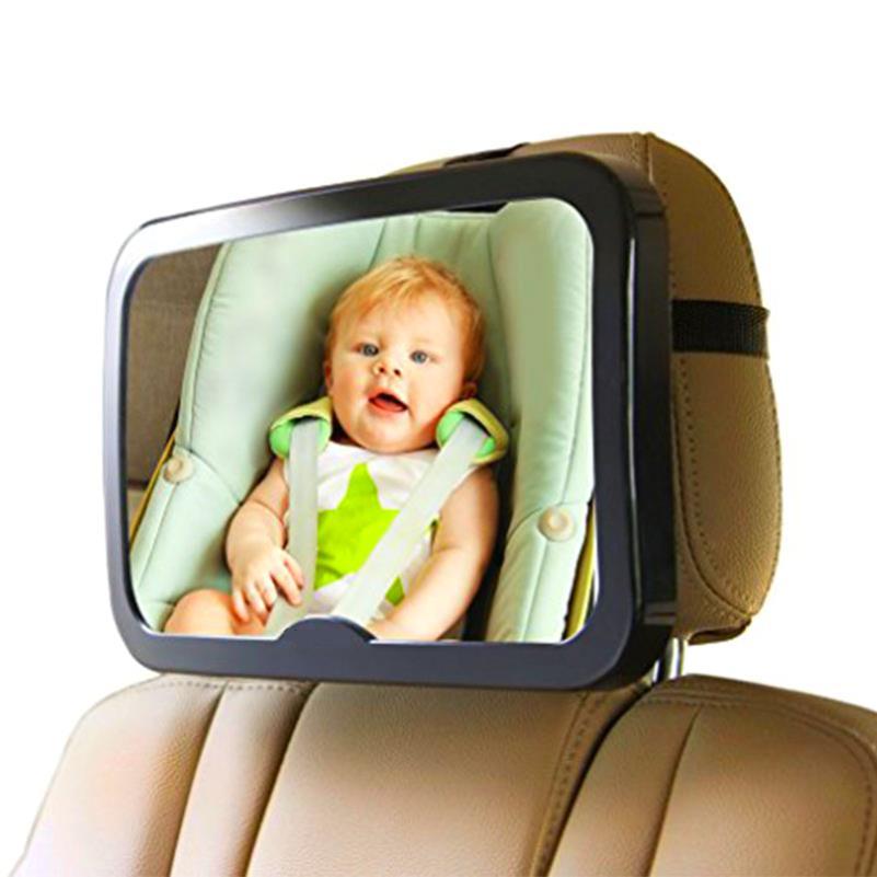 Adjustable Kids Car Mirror with Secure Straps Shatterproof Convex View