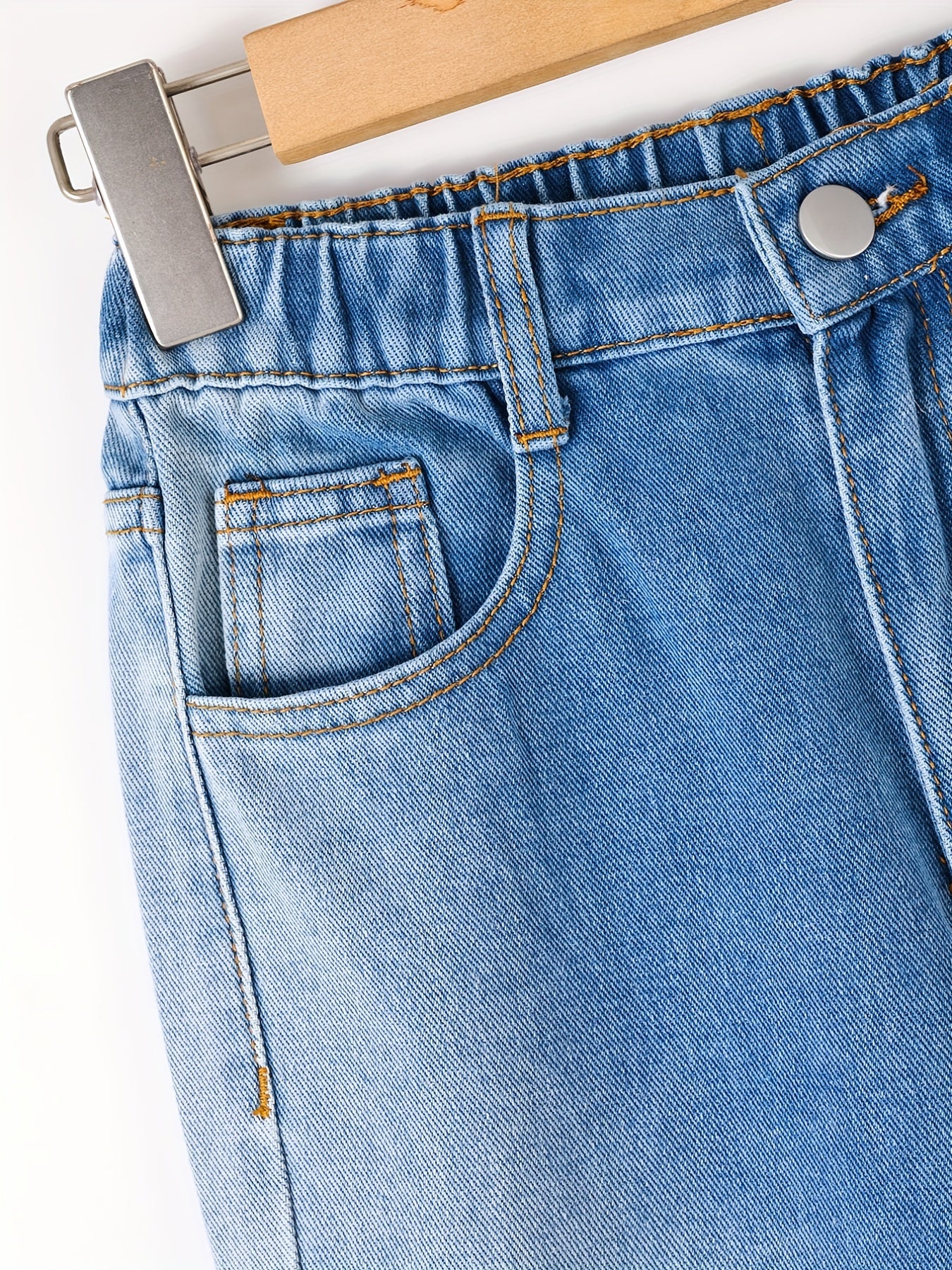 Girls Ombre High Waist Wide Leg Denim Pants