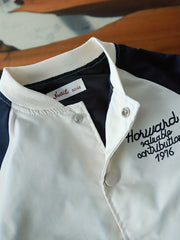 Boys Letter Print Button Down Baseball Jacket