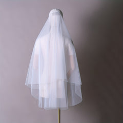 Double Layer Bridal Veil with Comb 100 Nylon Mesh Hand Wash No Printing