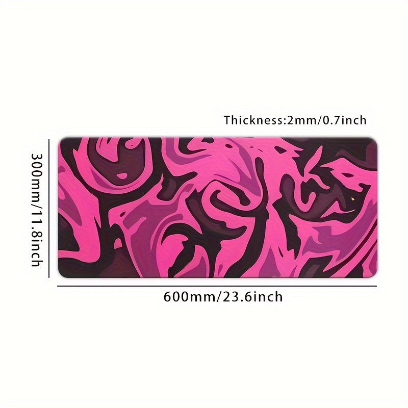 Dark Purple Pattern Mouse Pad Large Office Gaming Desk Pad Non-slip Rubber