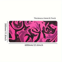 Dark Purple Pattern Mouse Pad Large Office Gaming Desk Pad Non-slip Rubber