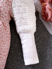 Grace Girls Bowknot Front Bubble Embossed Princess Dress