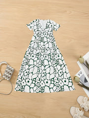 Casual Dress Women's Plus V-Neck Stretch Maxi Dress