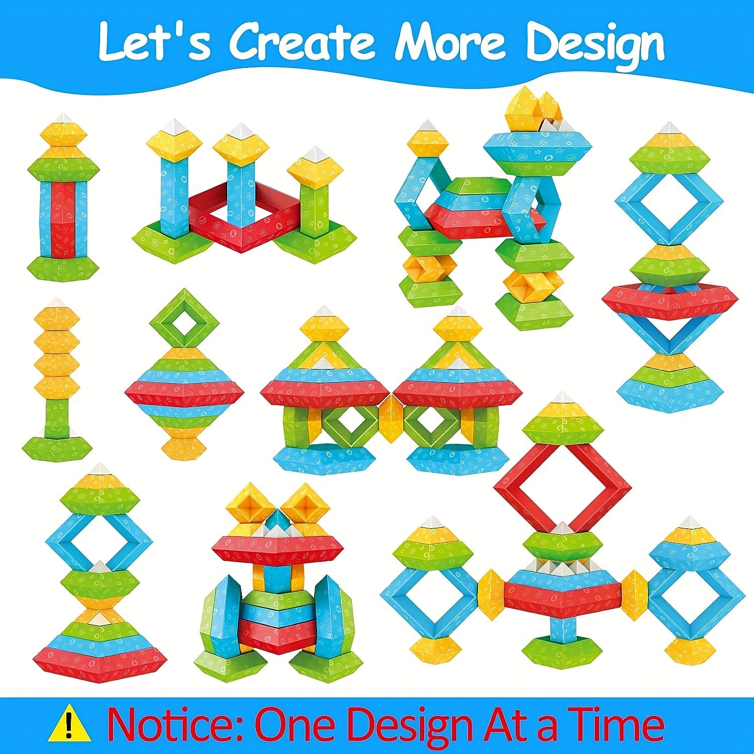 Montessori Pyramid Building Blocks Toy for Toddlers