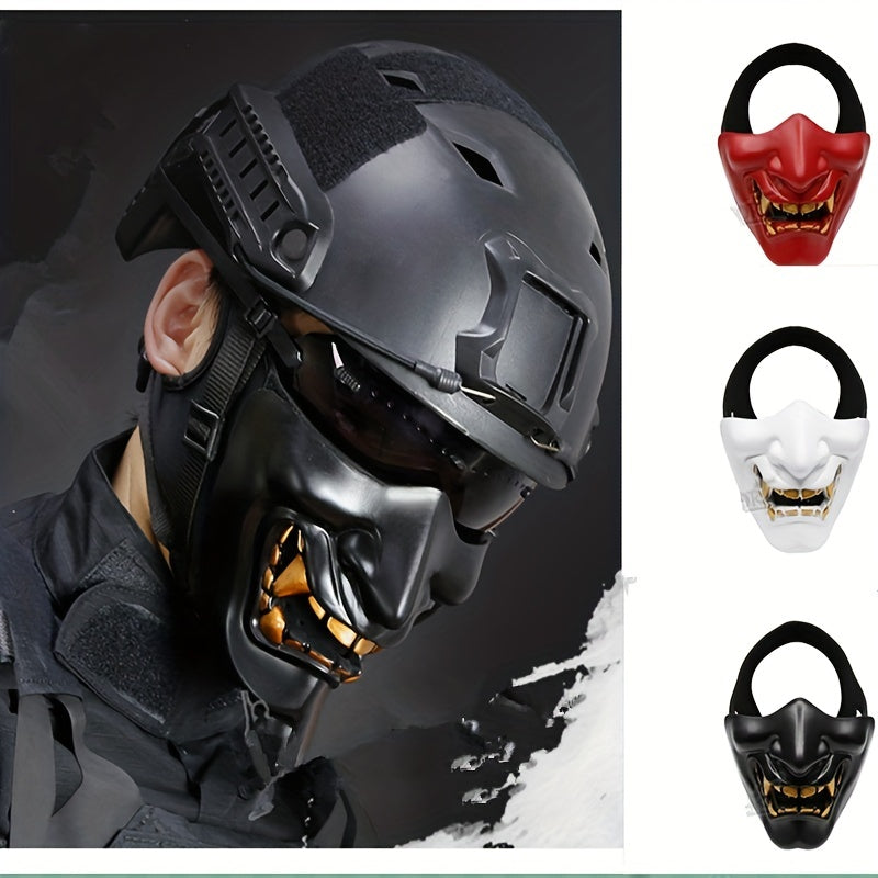 Half Face Mask Airsoft Lower Face Protective Mask for Halloween Cosplay Costume