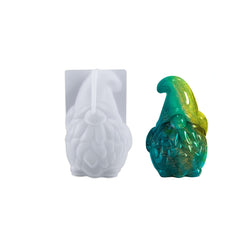 2 Christmas Candle Making Molds - Santa & Gnome Silicone Mold