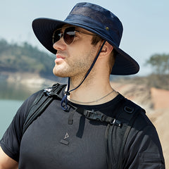 Men's Breathable Bucket Hat Wide Brim Sun Hat