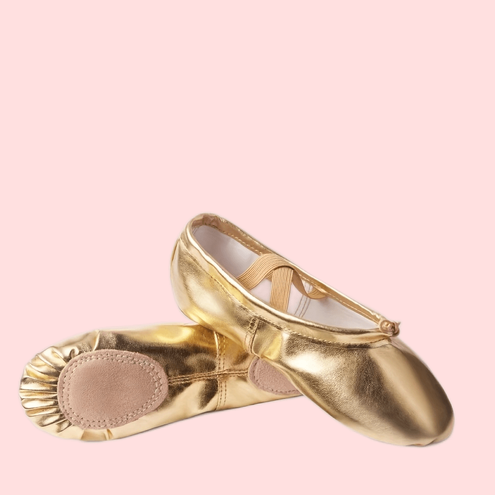 Girl's Golden & Silver Ballet Dance Shoes