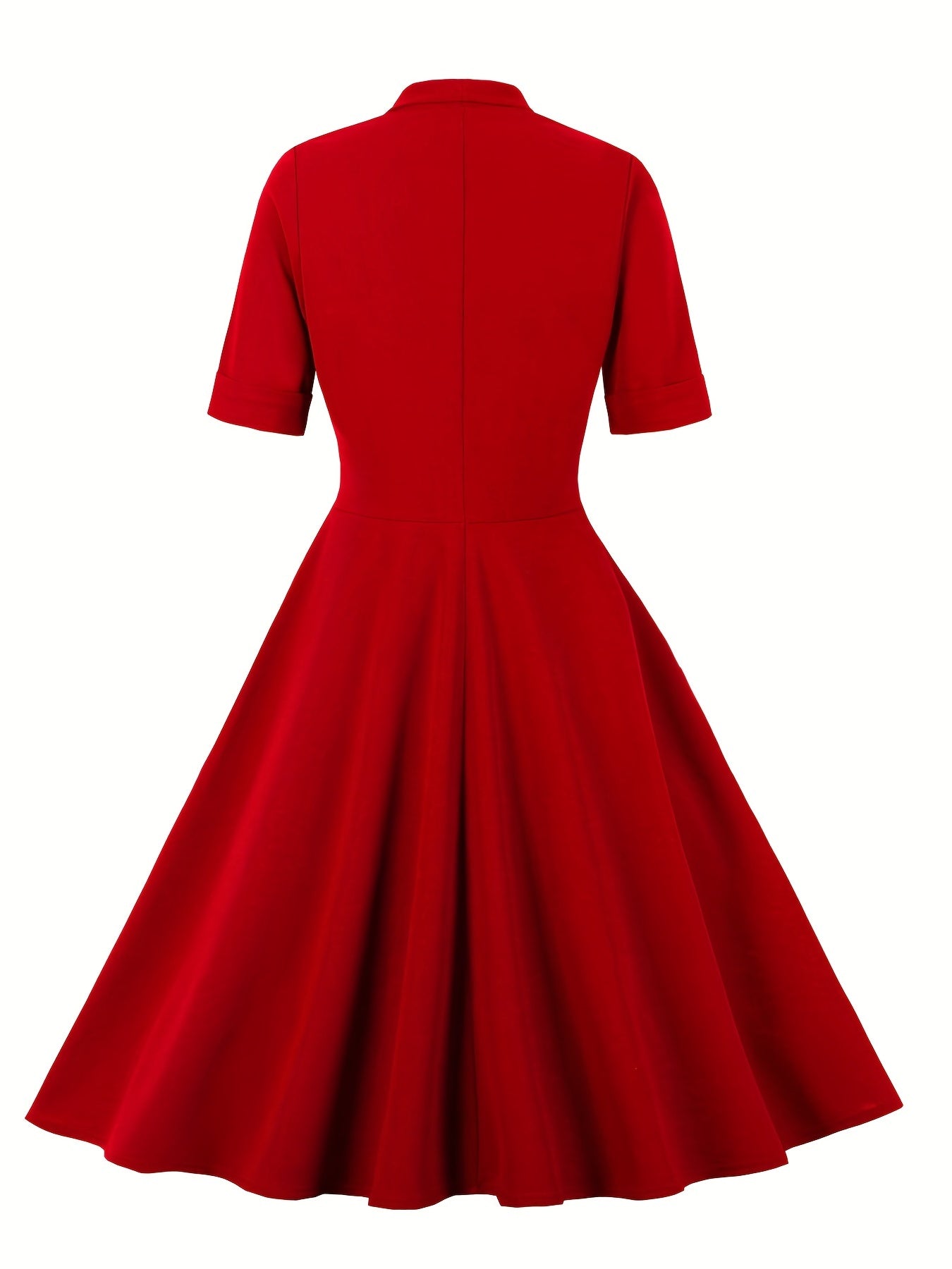 V Neck Bow Front Dress Slim Casual Bridesmaid Dress Spring & Fall