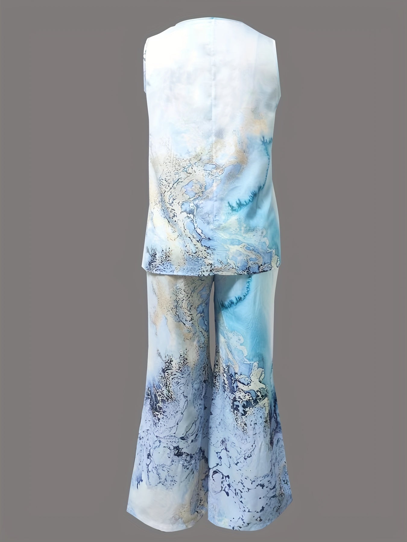 Marble Print Tank Top & Pants Set