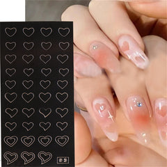 Embossed Rose Lace Nail Art Decals Acrylic Manicure Decorations for Women