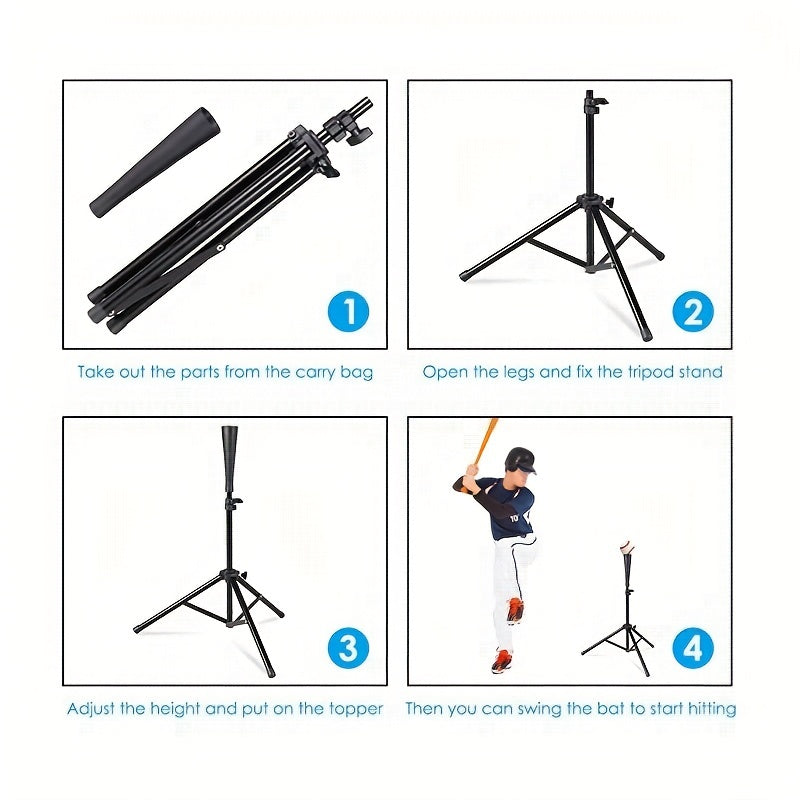 Adjustable Portable Baseball Batting Tee Softball Practice for Daily Use