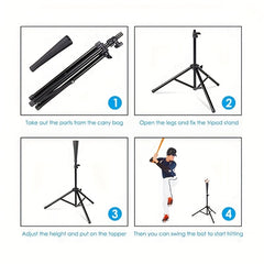 Adjustable Portable Baseball Batting Tee Softball Practice for Daily Use