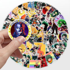 50pcs Anime Doodle Waterproof Stickers for Laptop Skateboard Water Bottles