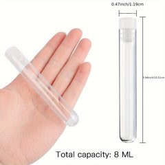 20pcs Transparent Plastic Test Tubes For Storage 8ml 25ml