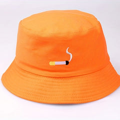 Unisex Foldable Sunshade Bucket Hat Alien Pattern Double sided Sun Hat