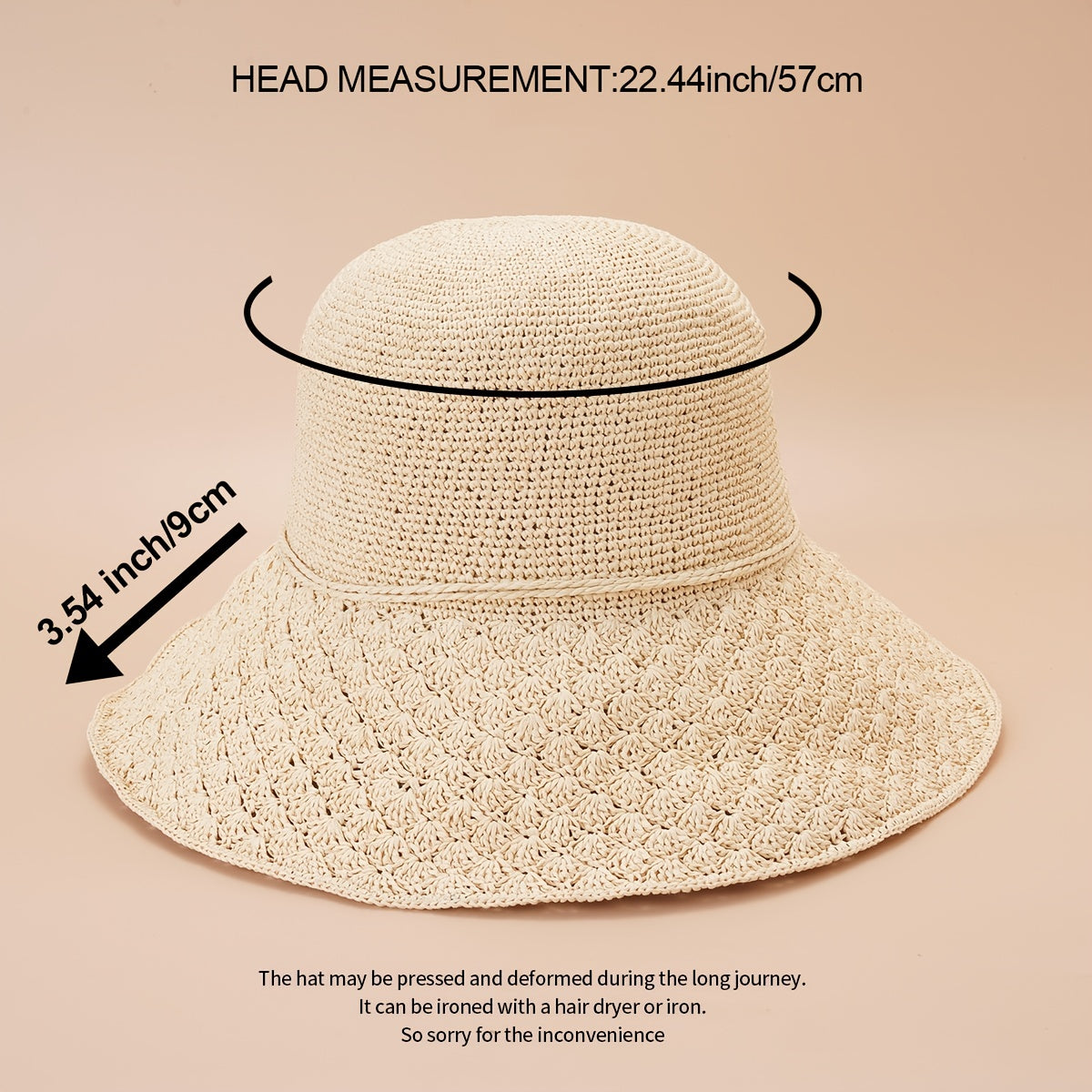 Hollow Crochet Bucket Hat Solid Sun Hat Women Fisherman Cap
