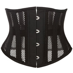 24 Steel Boned Underbust Lace Up Mesh Waist Corset