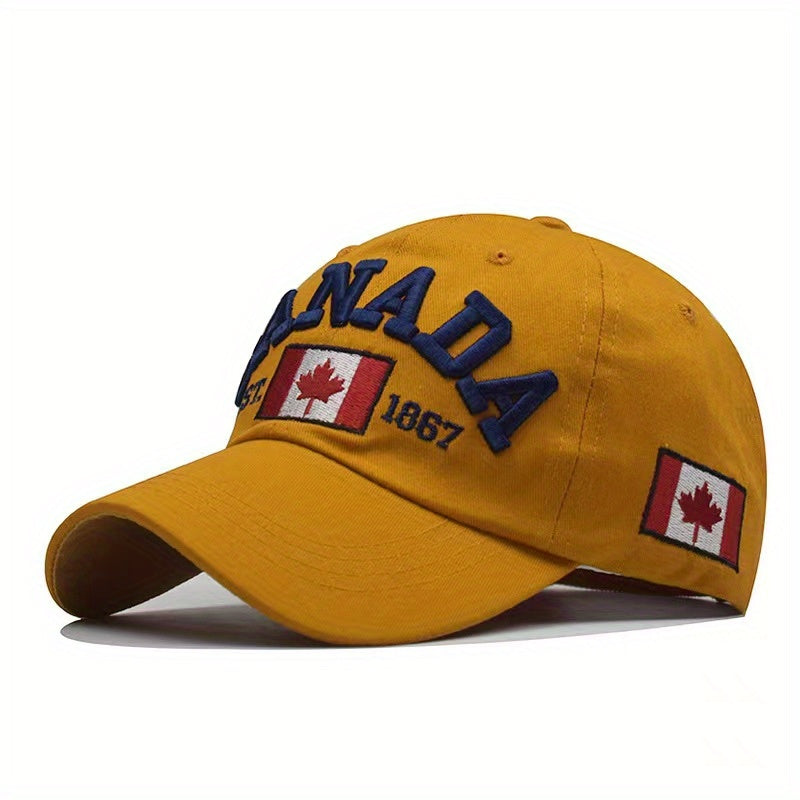 Embroidery Canada Letter Print Casual Baseball Cap Men's Peaked Cap
