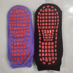 2 Pairs Solid Towel Sole Yoga Socks Anti-slip Low Cut Socks