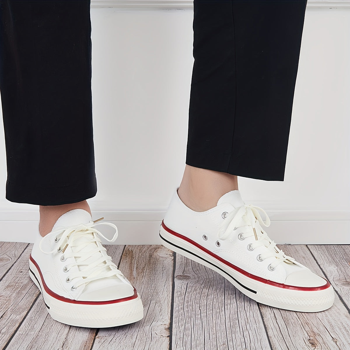Men's Canvas Lace-up Shoes Non-slip Casual Flats