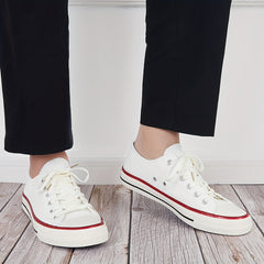 Men's Canvas Lace-up Shoes Non-slip Casual Flats
