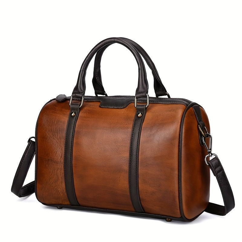 Brown Leather Women's Shoulder Bag Adjustable Crossbody & Handbag
