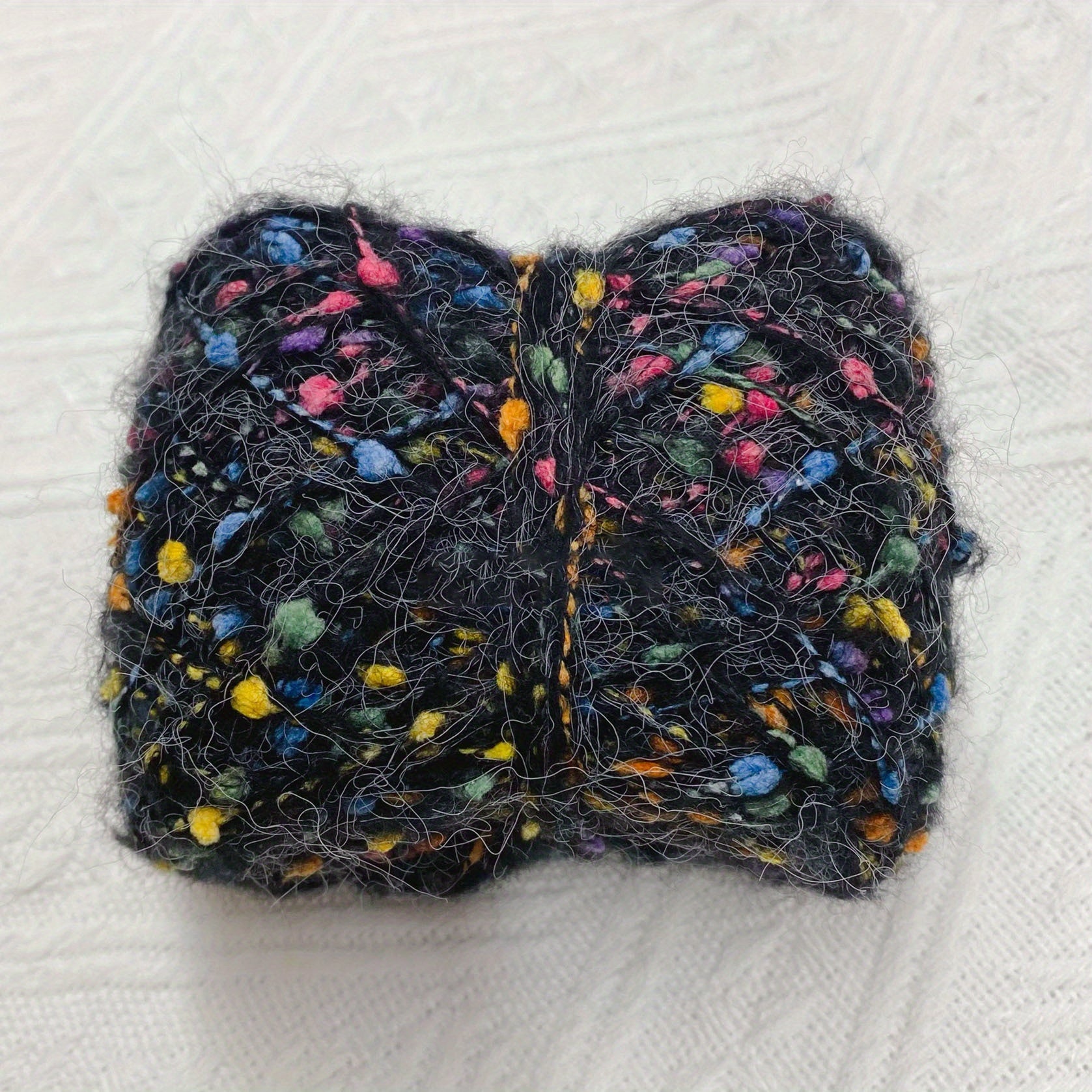 Soft Mohair Yarn With Colorful Dots 50g 100m