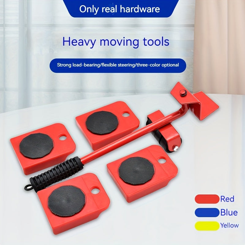 5pcs Universal Wheel Set Moving Mover Pulley Base