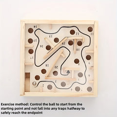 Wooden Hand Eye Coordination Maze for Focus & Balance Art