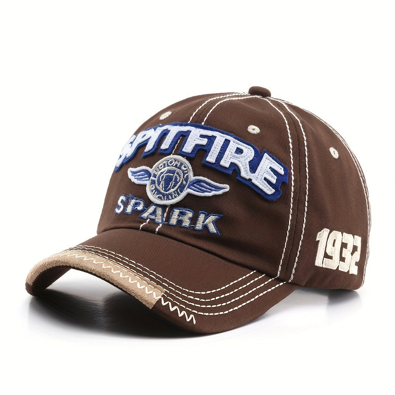 Letter Embroidery Curved Brim Baseball Cap Street Sun Hat