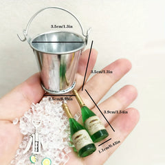 1:12 Scale Wine Bottle Model Resin Material Dollhouse Accessories Set