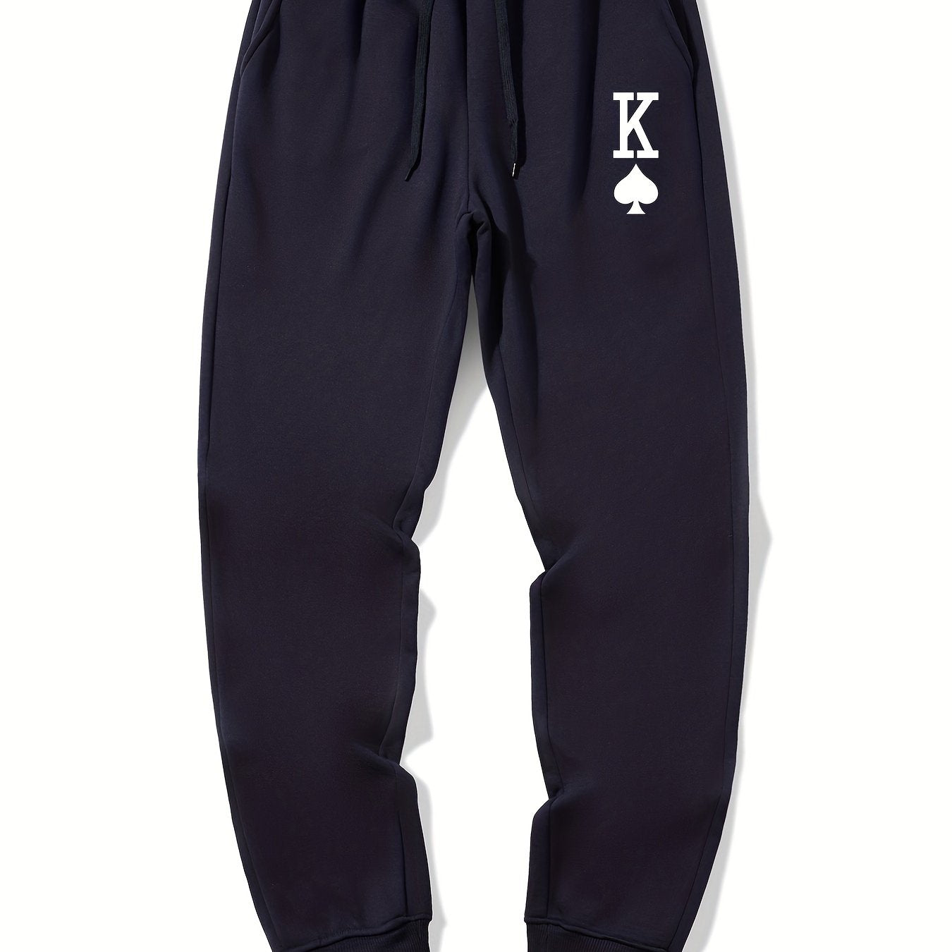 Spades King Joggers: Stretch Graphic Drawstring Sweatpants