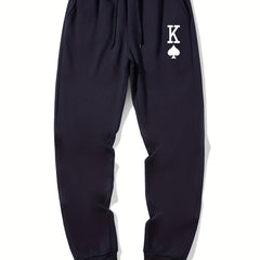 Spades King Joggers: Stretch Graphic Drawstring Sweatpants