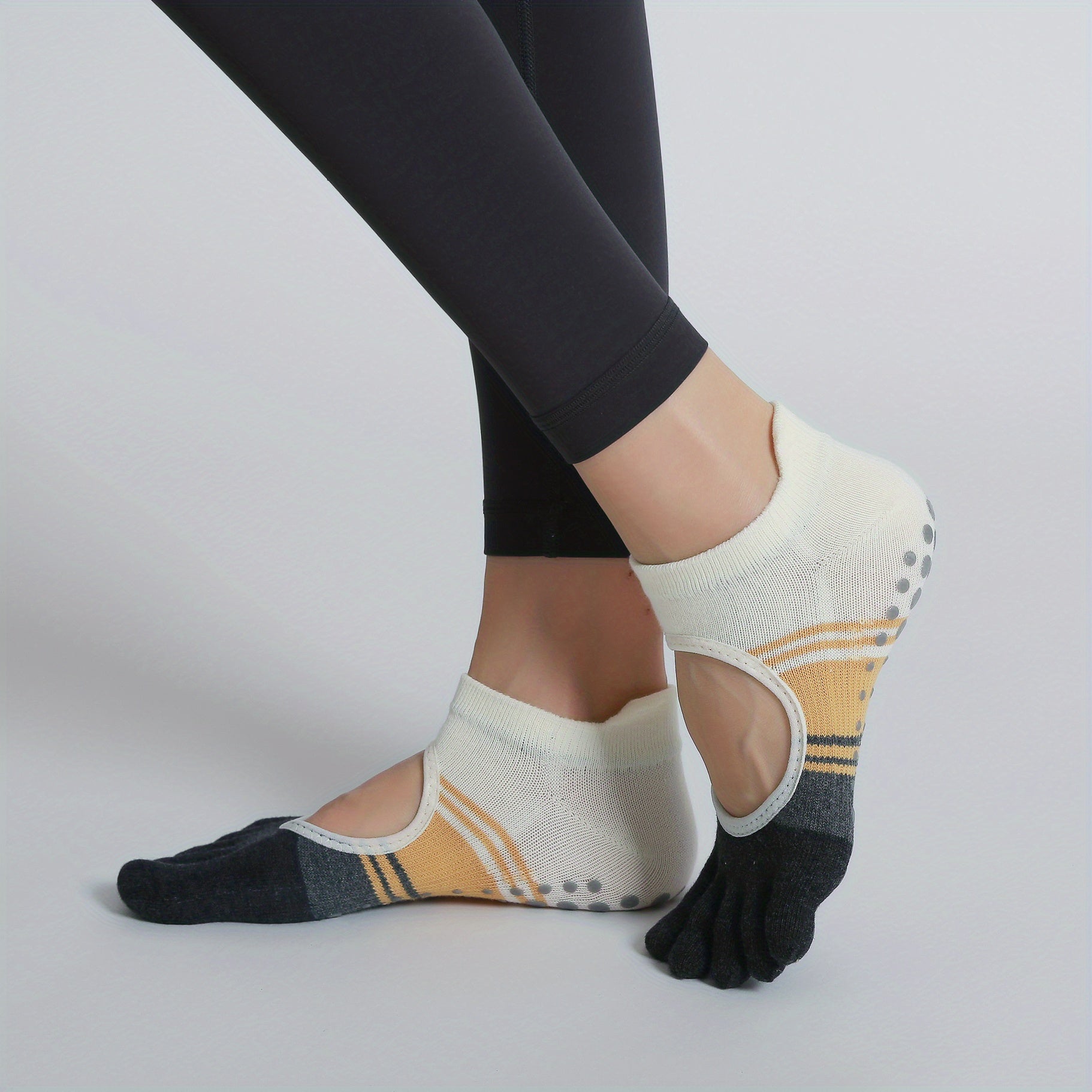 Non Slip Yoga Socks with Extra Grip and Towel Bottom