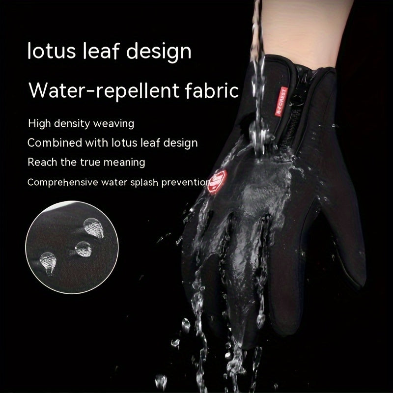Waterproof Warm Full Finger Gloves Touch Screen Anti-slip Gloves