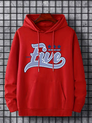 Men's Five-Print Hoodie Casual Stretch Hooded Sweatshirt