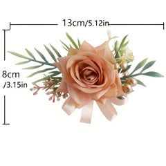 Wedding Bridesmaids Wrist Corsage with Artificial Blooms