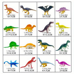 16pcs Mini Dinosaur Simulation Toys Ancient Animals Collection Christmas Gift