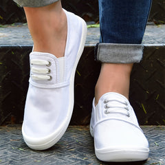 Women's Lightweight Slip On Canvas Sneakers Casual Low Top Shoes