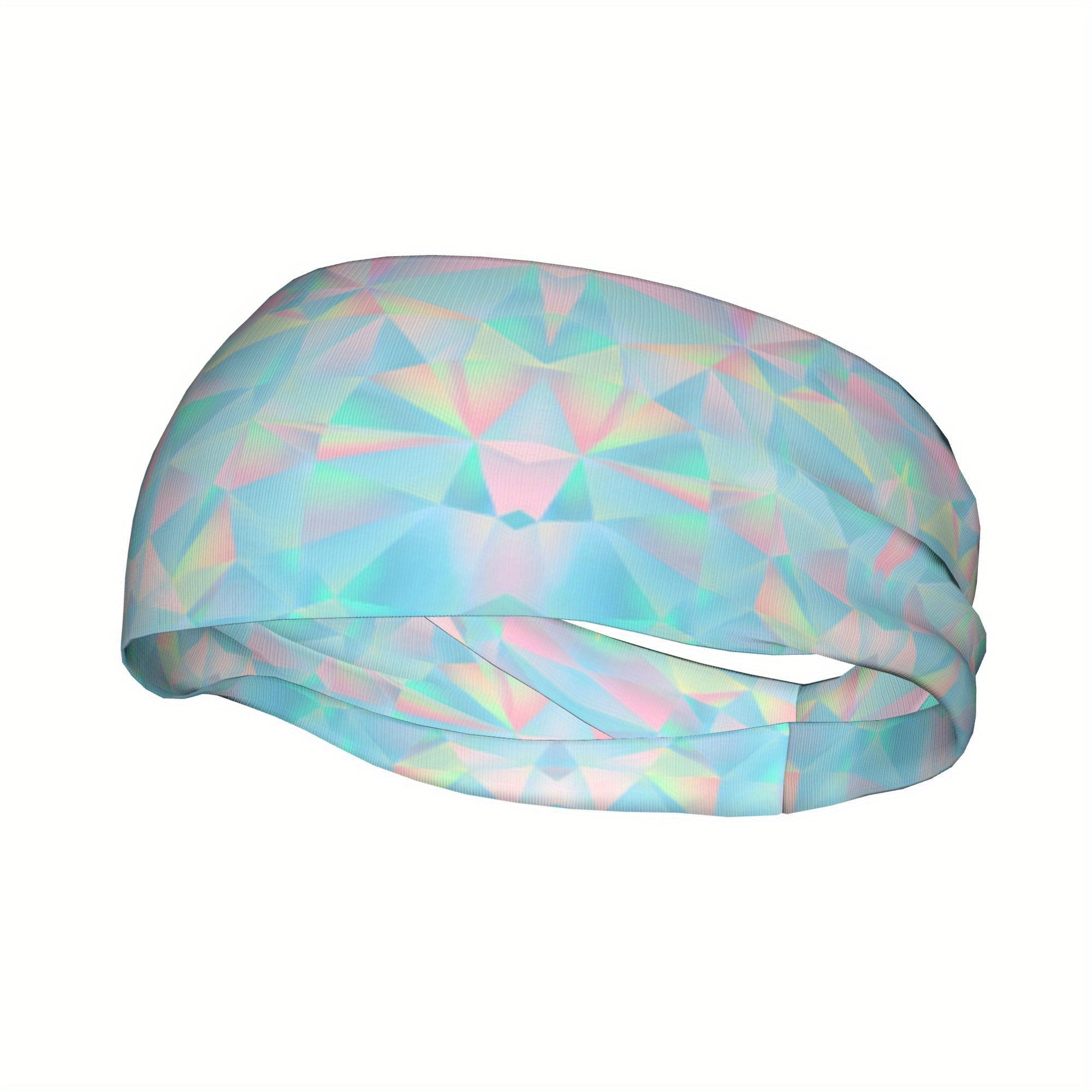 Rainbow Geometric Pattern Sport Headband Breathable & Comfortable