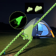 20pcs Fluorescent Triangle Rope Buckles For Outdoor Safety And Convenience