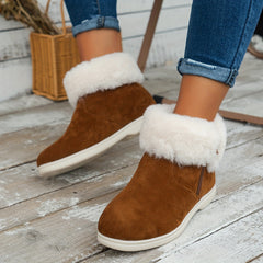 Women's Fleece-lined Snow Boots Non-slip Winter Ankle Boots