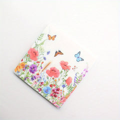 20pcs Flowers Napkins Decorative Floral Paper Napkins