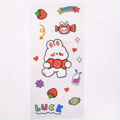 1pc Cartoon Bear And Rabbit Planner Sticker Waterproof Decorative Sticker