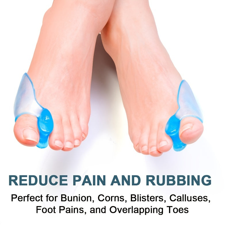 Soft Silicone Big Toe Separators for Foot Care Transparent Toe Spacers