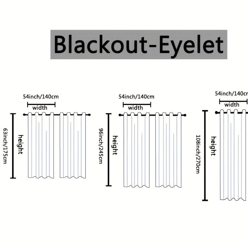 Blackout Curtains with Grommet Top - Light Blocking for Living Room